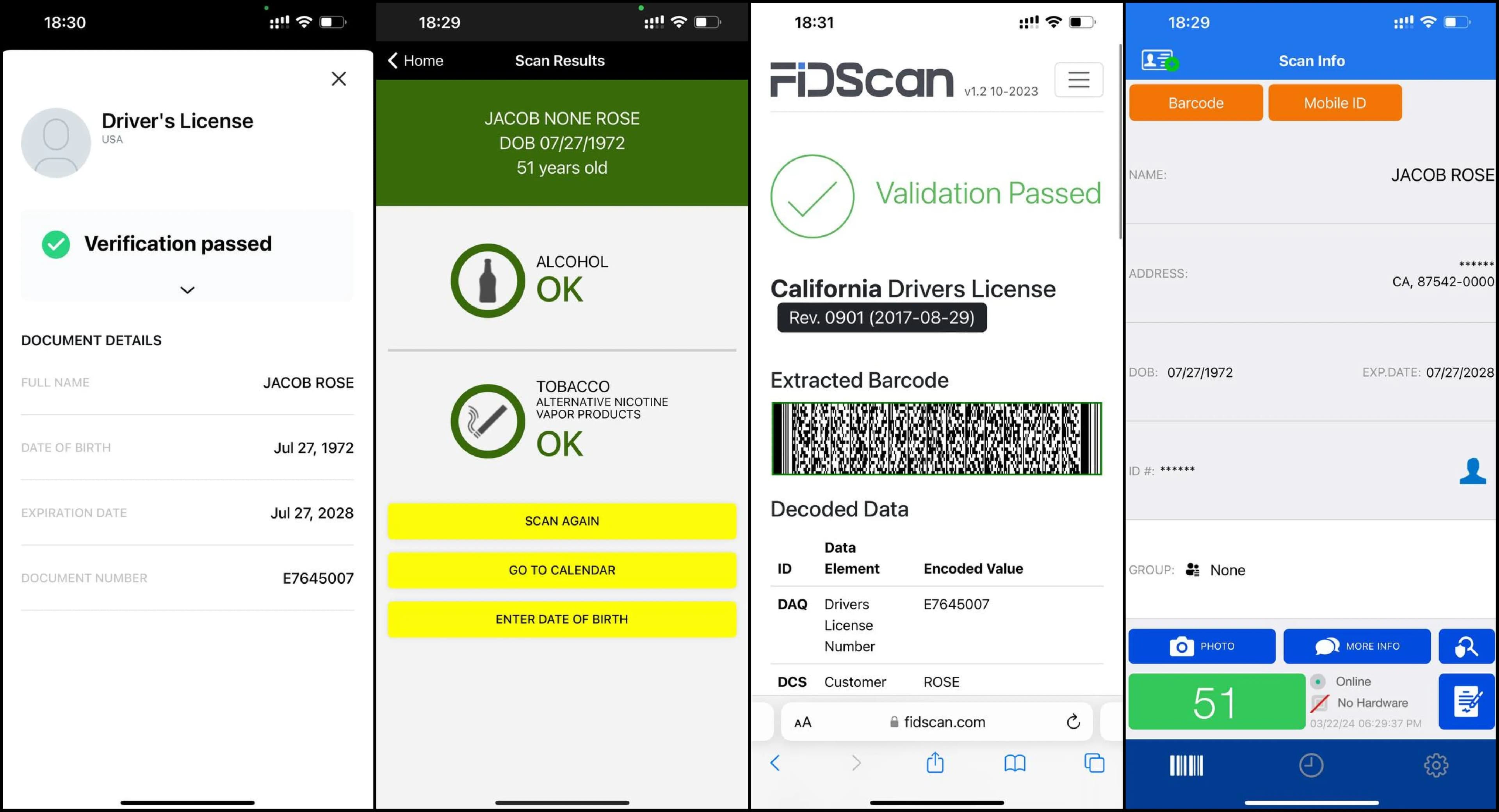 Barcode validation applications